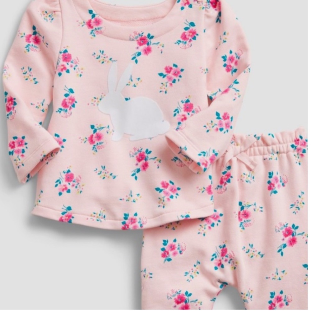 NWT Baby Gap Floral Bunny 2-Piece Set